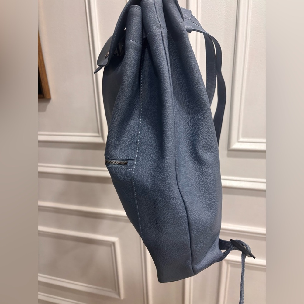 Longchamp Le Foulonné leather backpack in a blue shade - Picture 3 of 9